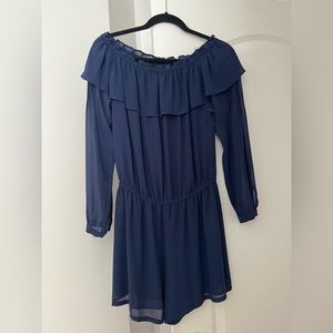 Michael Kors Navy off shoulder Romper